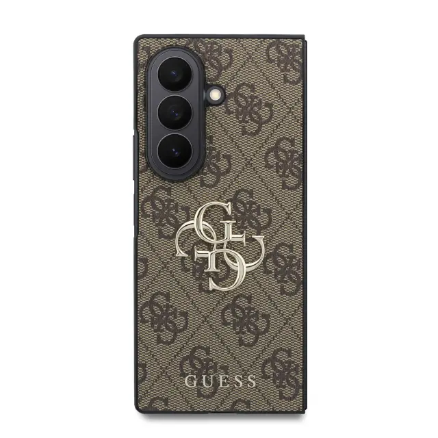 Guess PU 4G Metal Logo Case for Samsung Galaxy Z Fold 8 Ultra Brown 2