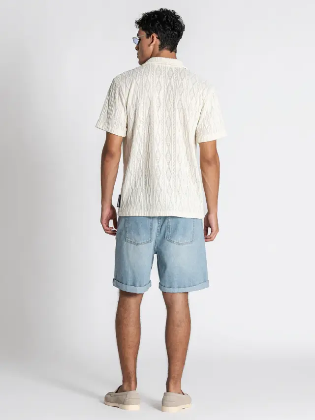 Gianni Kavanagh Ανδρικό DIAMOND Πουκάμισο - Off-White - L 2
