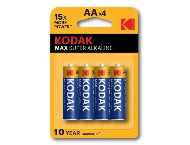 Αλκαλικές μπαταρίες Kodak MAX SUPER - AA - 1.5V - 4 τεμάχια1001933