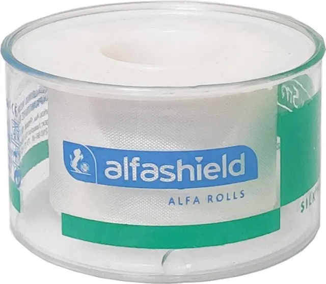 Alfasilk Rolls Μεταξωτή Αυτοκόλλητη Επιδεσμική Ταινία 2,5cm x 5cm