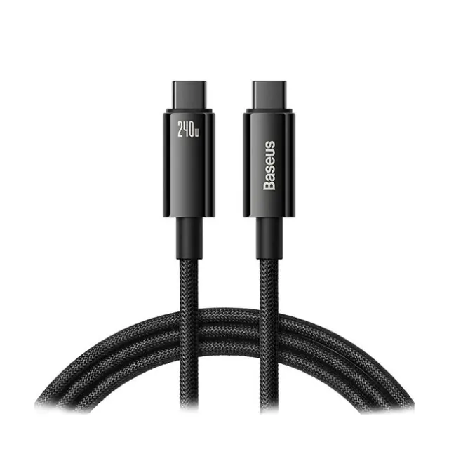 Baseus Tungsten Gold Cable USB-C 240W 2m Black-Gray (CAWJ040101)