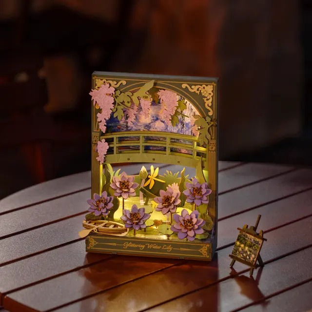 Robotime Artistic 3D Painting Glittering Water Lily TH001 2