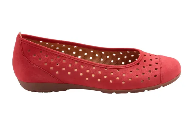 Gabor Μπαλαρίνες Γυναικείο δέρμα Nubuck Κόκκινο GAB/64169 15-RUBIN 3