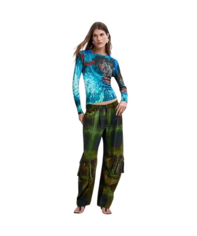 Desigual - Γυναικείο Πουλóβερ Pompom Jersey 26WWJF02-5013 Μπλε 3
