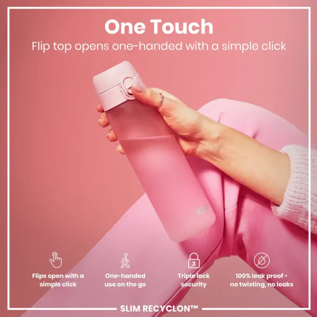 ION8 Slim Παγούρι Πλαστικό 500ml Ανοιχτό Ροζ (I8RF500ROS) 3