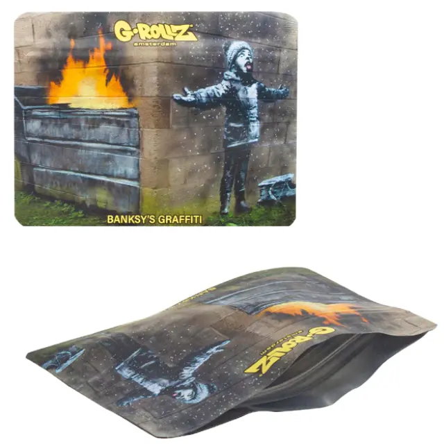 G-Rollz Σακουλάκι Ασφαλείας Zip - Banksy's Snowflake Boy (105x80mm) 3