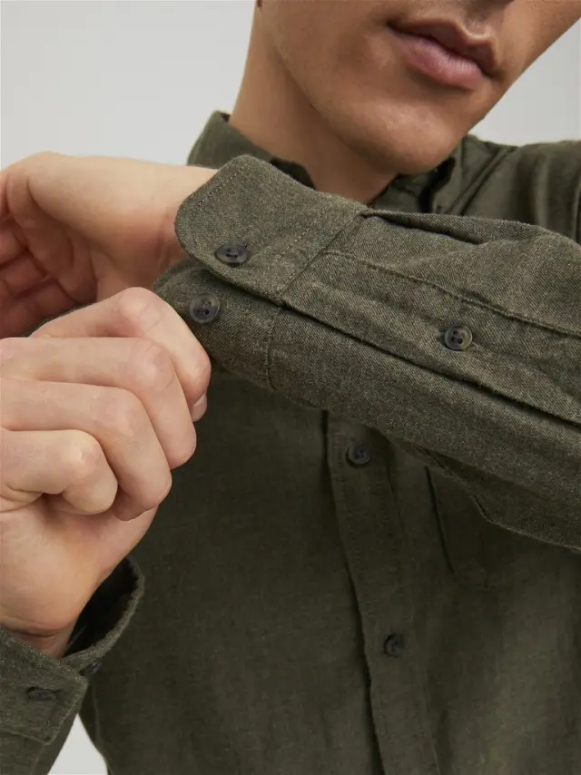 JJECLASSIC MELANGE SHIRT L/S AU22 SN rosin - M 3