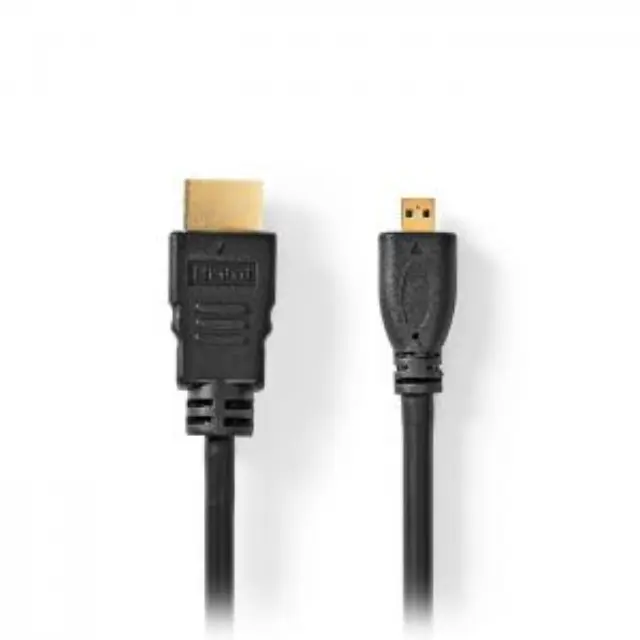 Καλώδιο High speed HDMI with Ethernet, HDMI Micro αρσ. - HDMI αρσ., με επίχρυσες επαφές, 1.50m. 2