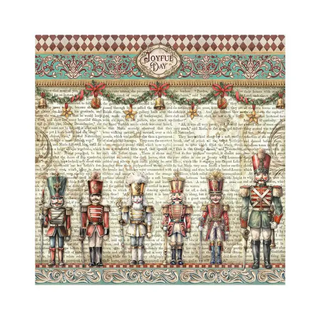 Τυπωμένο ύφασμα Stamperia, 30x30cm, 4 τεμ, The Nutcracker 3
