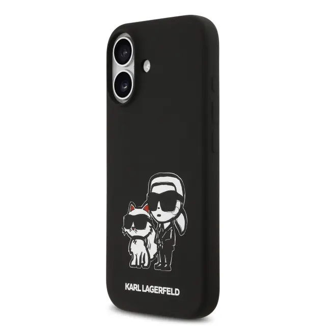 Karl Lagerfeld Liquid Silicone K&CH Sketch MagSafe Case for iPhone 17 Black 2