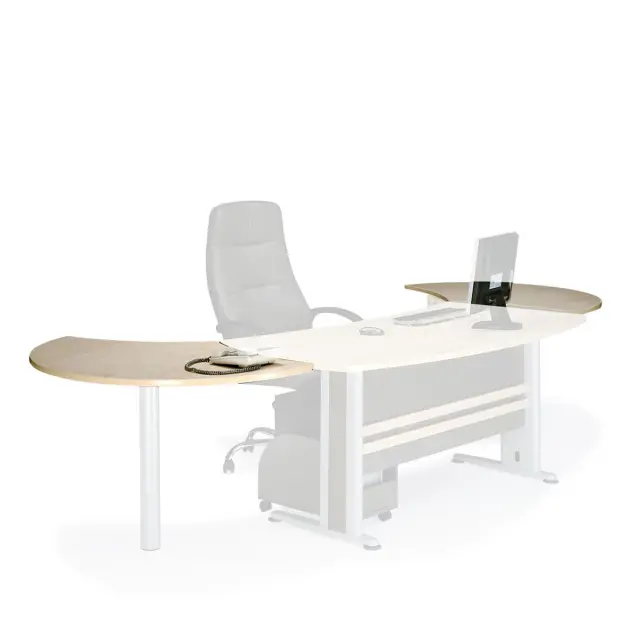 Επιφάνεια Επέκτασης EXECUTIVE Dark Grey/Beech Μελαμίνη 120x80cm