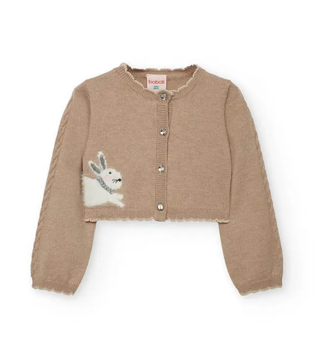 Boboli Chic Ζακέτα πλεκτή για κορίτσι RABBIT TIME - 4Y