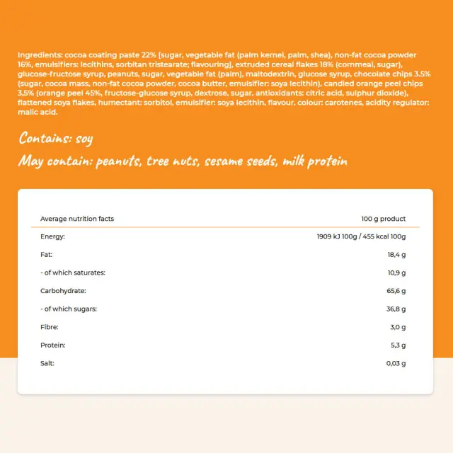 Cerbona Gluten Free Chocolate-Orange Muesli Bar 2
