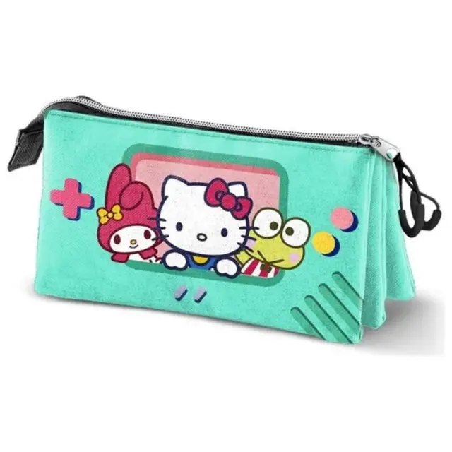 Κασετίνα τριπλή Hello Kitty and Friends Videogame triple pencil case -09503