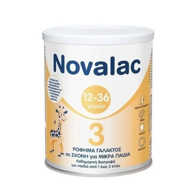 NOVALAC 3 Ρόφημα Γάλακτος Σε Σκόνη Για Παιδιά Μετά τον 1o Χρόνο με Γεύση Βανίλια 400gr