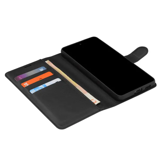 Techsuit® Leather Folio για Redmi Note 15 Pro 4G -Black 2