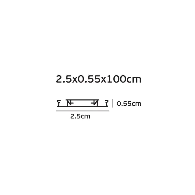 Bisqit Μαγνητική ράγα 40V Ultra Slim μήκος 1m πάχος 0,55cm λευκή Άσπρο 3