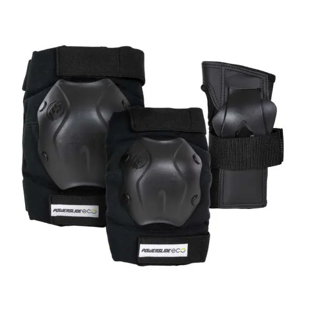 POWERSLIDE Standard Eco Pads/Προστατευτικά Μαύρο