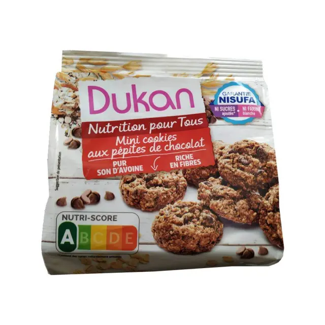 Dukan Μίνι Cookies Βρώμης με Κομμάτια Σοκολάτας, 100γρ