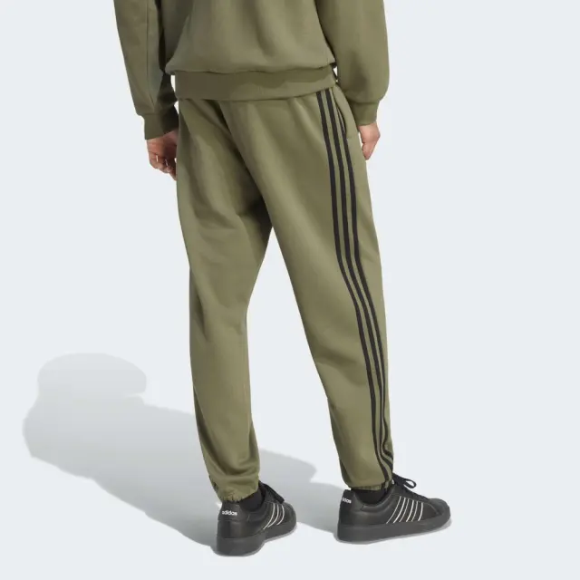 Adidas Ανδρικό Παντελόνι Φόρμας Fleece με Λάστιχο Χακί KY4130 - XL 2