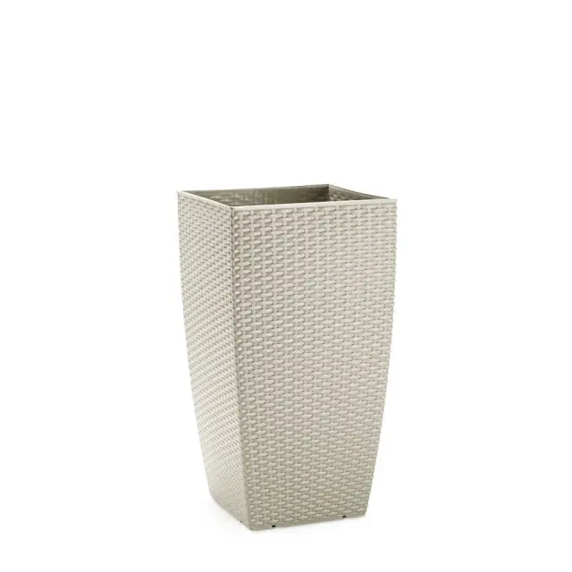 Plastona natura γλάστρα 65lt - 36x36x66cm Σίλκ Γκρί-SG / 102896