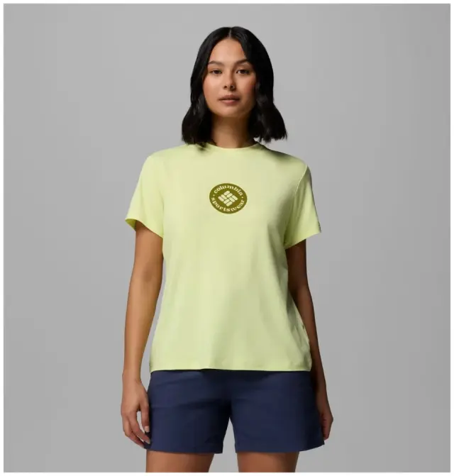 Columbia Parsons Point T-Shirt Citron Haze Heather – Γυναικείο Μπλουζάκι με Τύπωμα - 2154951-775 - L