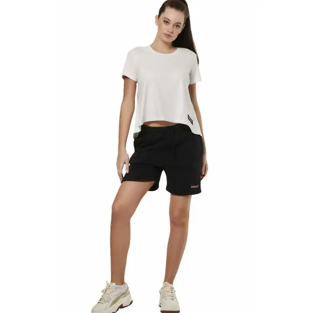Body Action Women's Crossover Top Άσπρο 051528-02 (Body Action) - Medium 2