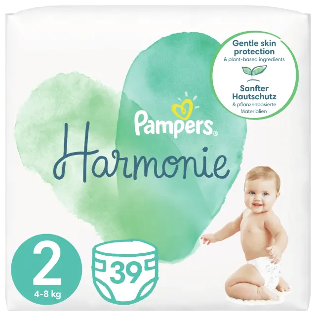 Pampers Harmonie Πάνα με Αυτοκόλλητο No2 (4-8 kg) 39τμχ