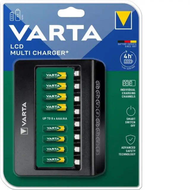 LCD Multi Charger+ 8 Μπαταριών Ni-MH Μεγέθους AA/AAA (Δεν περιλαμβάνονται μπαταρίες)
