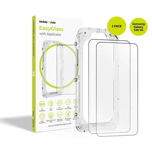 Mobile Origin EasyGlass with Applicator Samsung Galaxy S26 5G, 2 pack