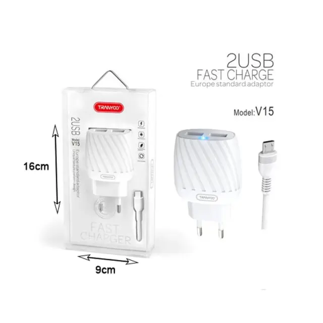 TRANYOO γρήγορος φορτιστής micro 2USB V15 – Fast charger 20927 2