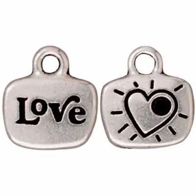 Διακοσμητικό Χυτό Pewter - Love GI - Antique Fine Silver - 2τεμ