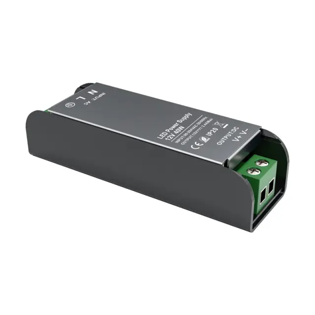 LED CV ΜΕΤΑΛΛΙΚΟ DRIVER 230V AC- 12V DC 40W 3,3A IP20 5YRS / SL40CV12