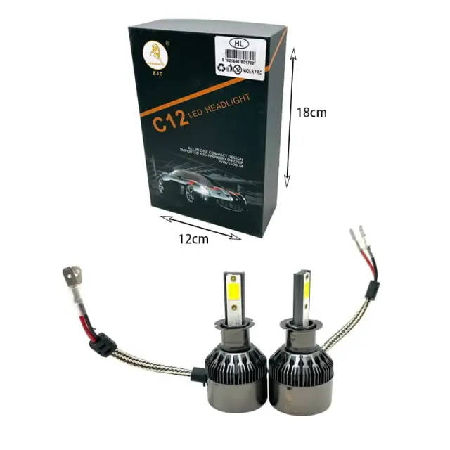 EJC Λάμπα αυτοκινήτου H3 6000Κ- C12 LED Headlight 5609 3