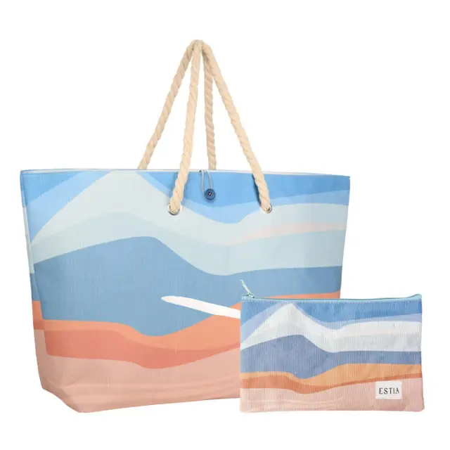 Estia Τσάντα Θαλάσσης Serene Shores 63X20X36Cm Με Τσαντάκι