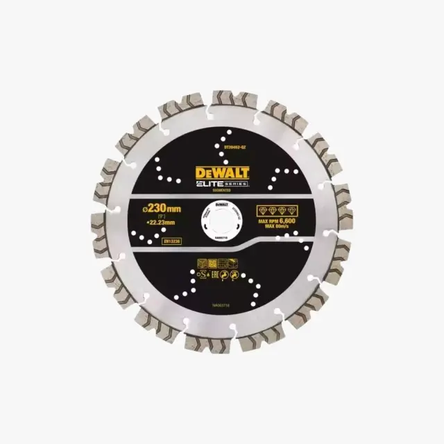 Dewalt DT20462 Διαμαντένιος Δίσκος Κοπής Τμηματοποιημένος 230mm Elite Series