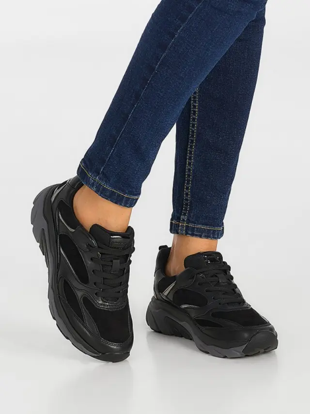 Gabor Sneakers Γυναικείο δέρμα/δέρμα Nubuck Μαύρο GAB/76936 47-SCHWARZ 2