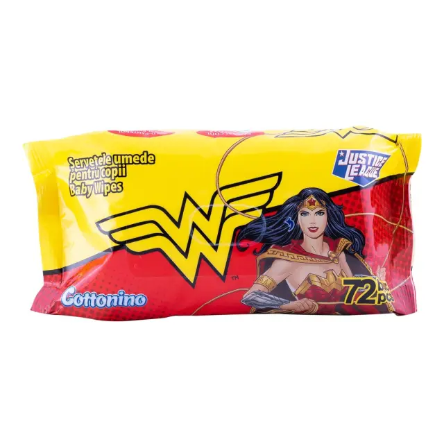 Cottonino Wonder Woman υγρά μαντηλάκια για παιδιά, 72 τεμ