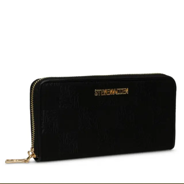 Γυναικείο Πορτοφόλι Steve Madden Bemi Black/Gold Large Ziparound Μαύρο - One Size 3