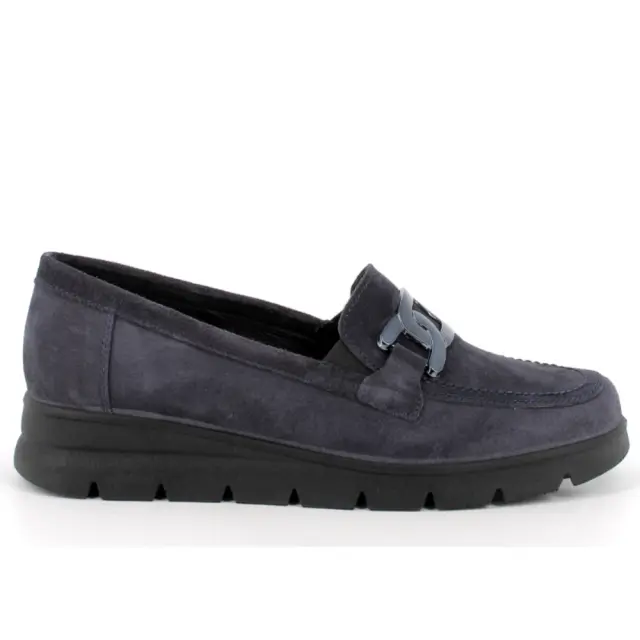 Imac Μοκασίνια-Loafers Γυναικείο δέρμα Nubuck Μπλέ IMA/855810 BLUE