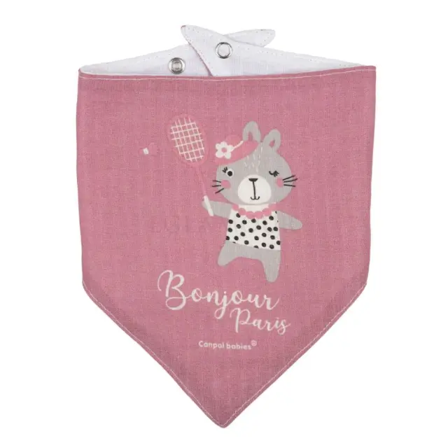 Σαλιάρες Μουσελίνες Σετ 2τμχ Bonjour Paris Canpol Pink 26/900 2