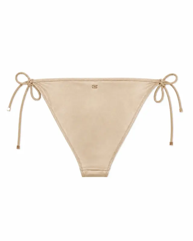 Tommy Hilfiger Γυναικείο Σαμπανί Bikini Slip με Κορδονάκια - L 3