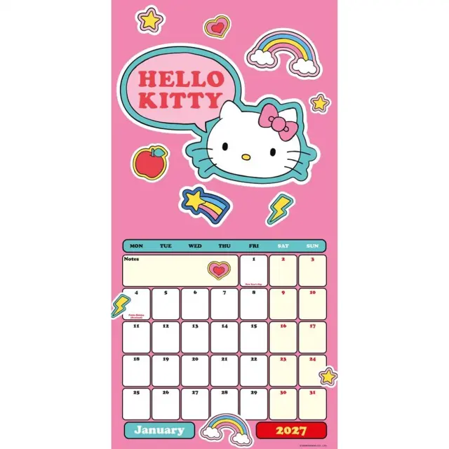 HMEΡΟΛΟΓΙΟ ΤΟΙΧΟΥ HELLO KITTY AND FRIENDS 30X30 2027 CALENDAR DAN2727527 3