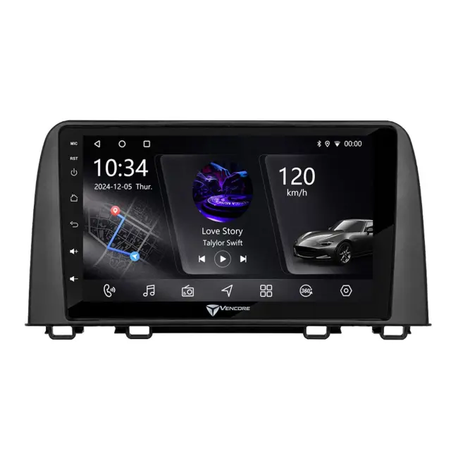 VenCore Οθόνη Multimedia Android 15 10.1" PX5S Octa-Core 2GB/32GB IPS με Πρόσοψη, CarPlay, Android Auto και Υποστήριξη Κάμερας 360° για Honda CRV 2017-2022 – Μαύρη (3236-10006-0160B1) 2