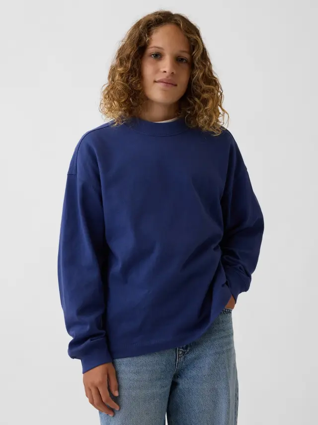 Παιδική Μπλούζα Heavyweight σε Oversized Γραμμή Dutch blue
