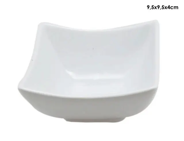 Μπωλ Σερβιρίσματος FOOD FOR FUN 24301244 Πορσελάνη, τετράγωνο, 9,5x9,5x4cm, άσπρο 24301244 2