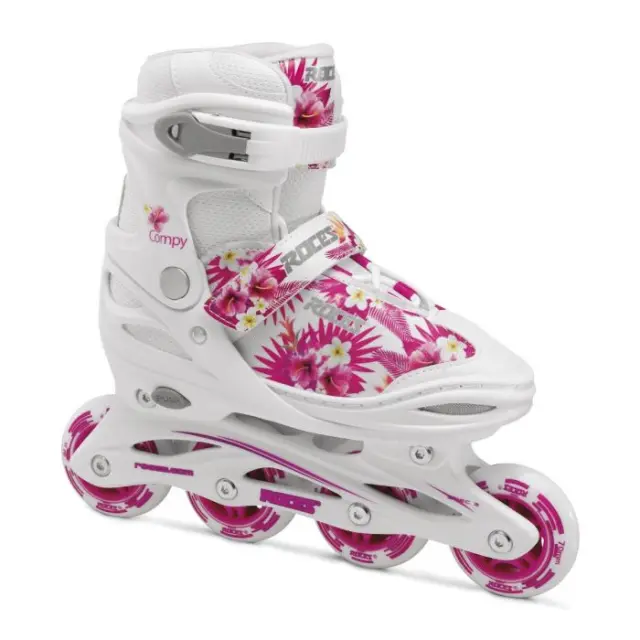 Roces Compy 9.0 Girl White/Pink/Violet - Ρυθμιζόμενου μεγέθους rollers για κορίτσια - 38-41 2
