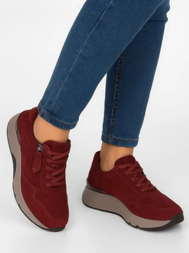 Gabor Sneakers Γυναικείο δέρμα Nubuck Κόκκινο GAB/76896 48-D/OPERA 2