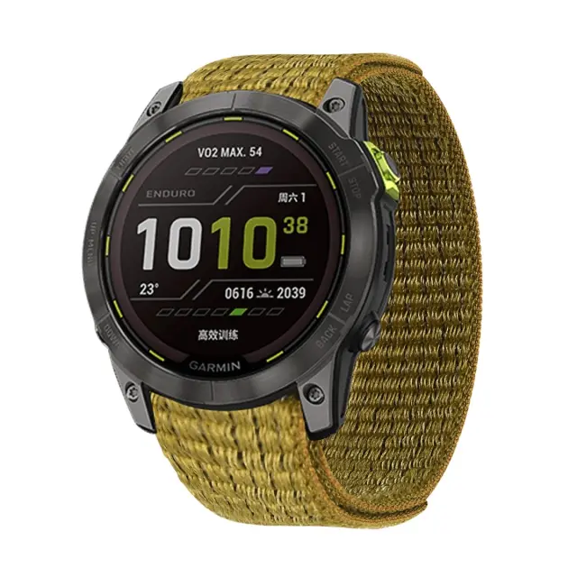 Nylon Λουράκι για Garmin Fenix 5/6/6 Pro/7/8/9 (47mm)-Yellow Green OEM