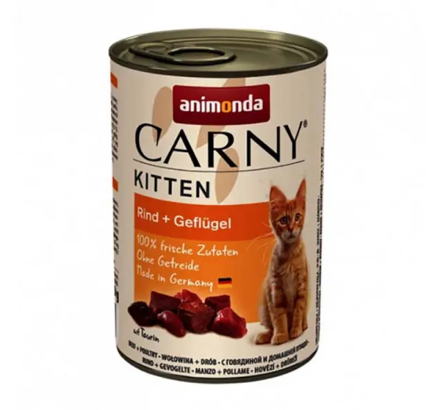 Animonda Carny Kitten Πατέ Με Μοσχάρι & Πουλερικά 400gr Μονόχρωμο